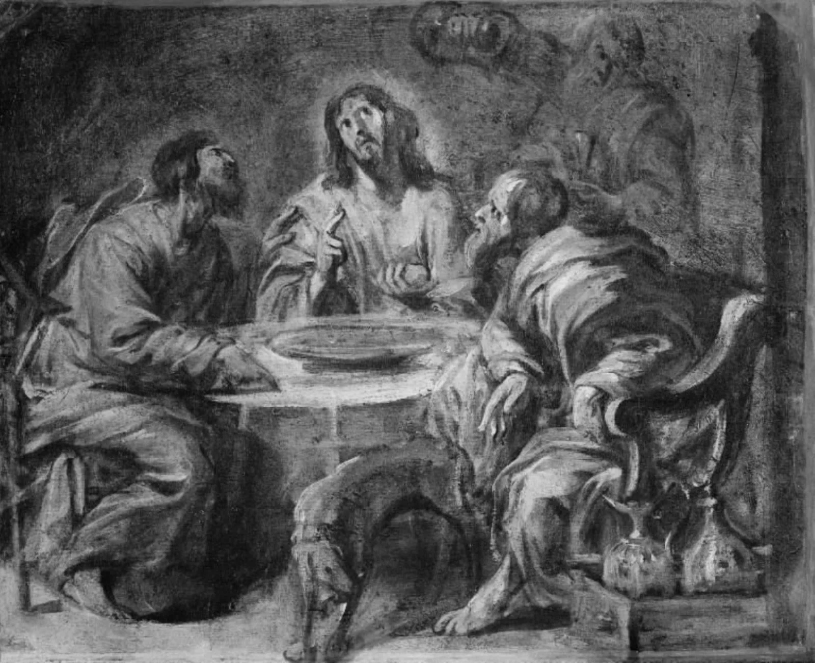 Sketch for The Supper at Emmaus, by Unknown, 1650