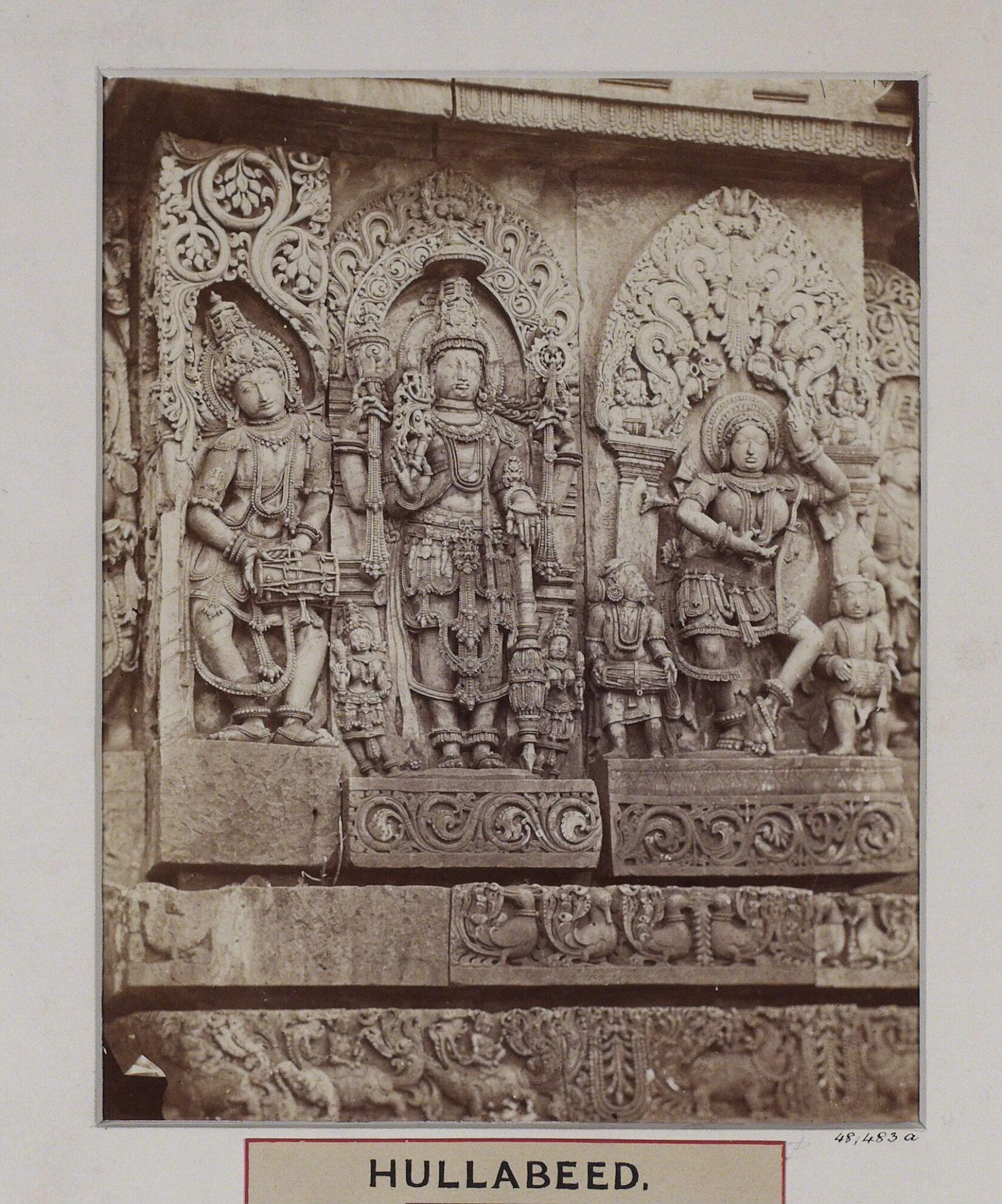 Relief sculpture of the great temple at Halebid