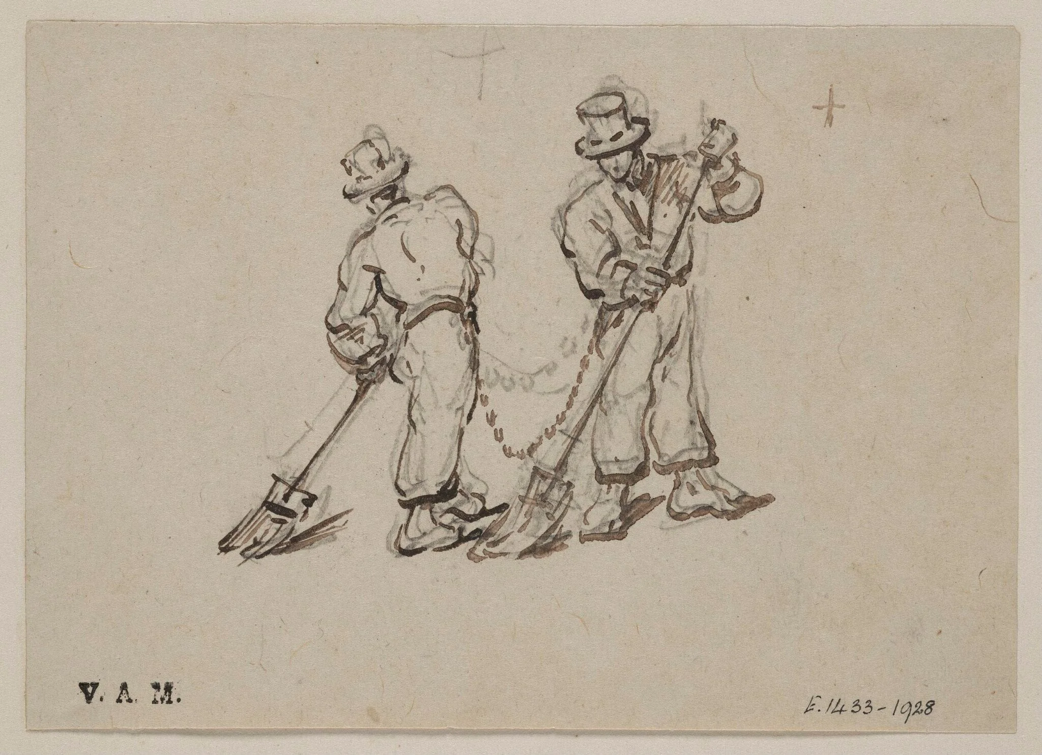 Two sweepers, by George Chinnery, 19
