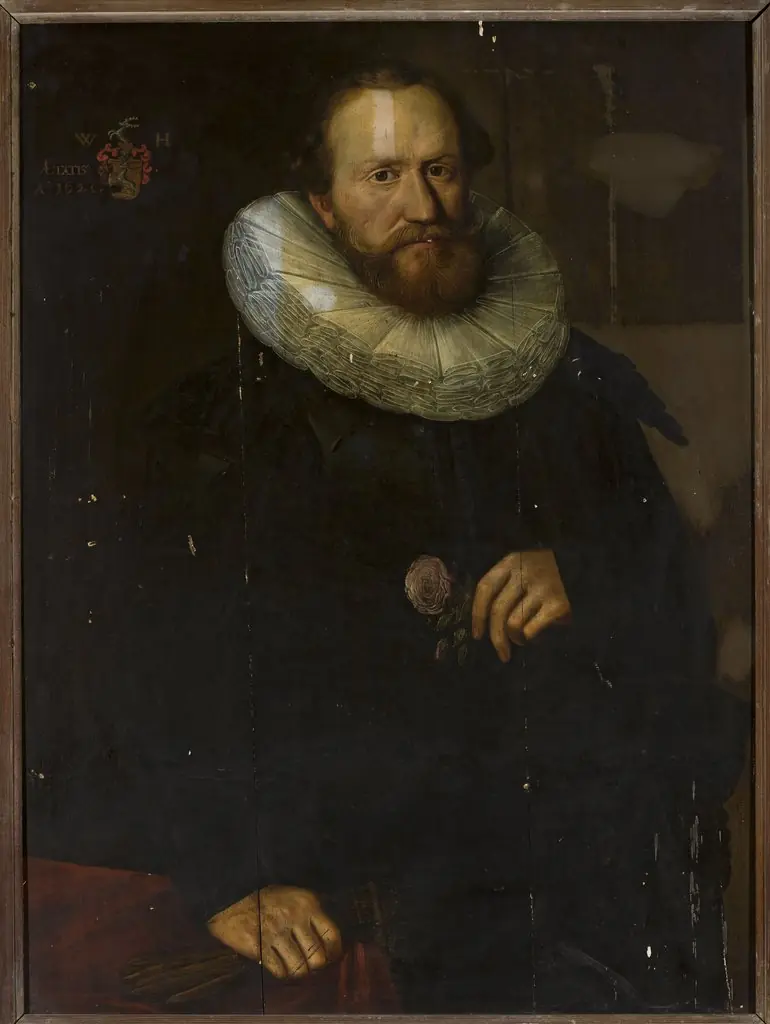 Portrait of a man with a rose in his hand