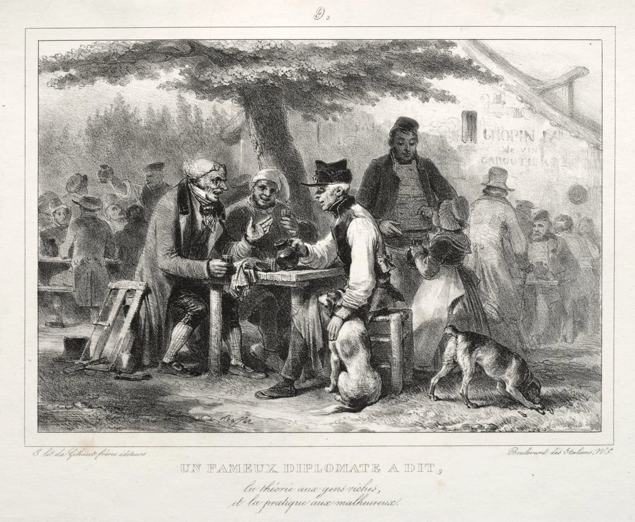 Album for 1832:  Un famous diplomat à dit..., by Auguste Raffet, 1832