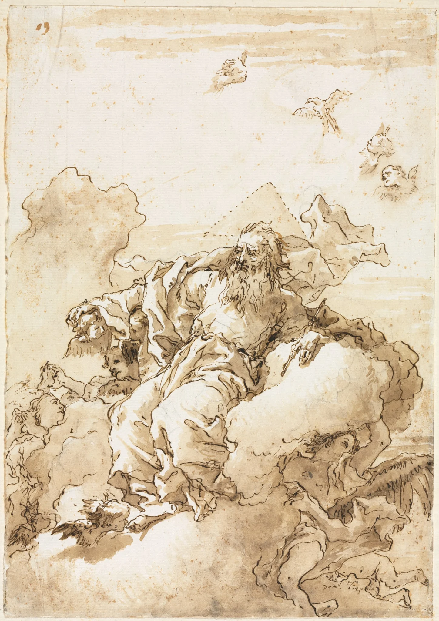 God the Father with Symbol of the Trinity
