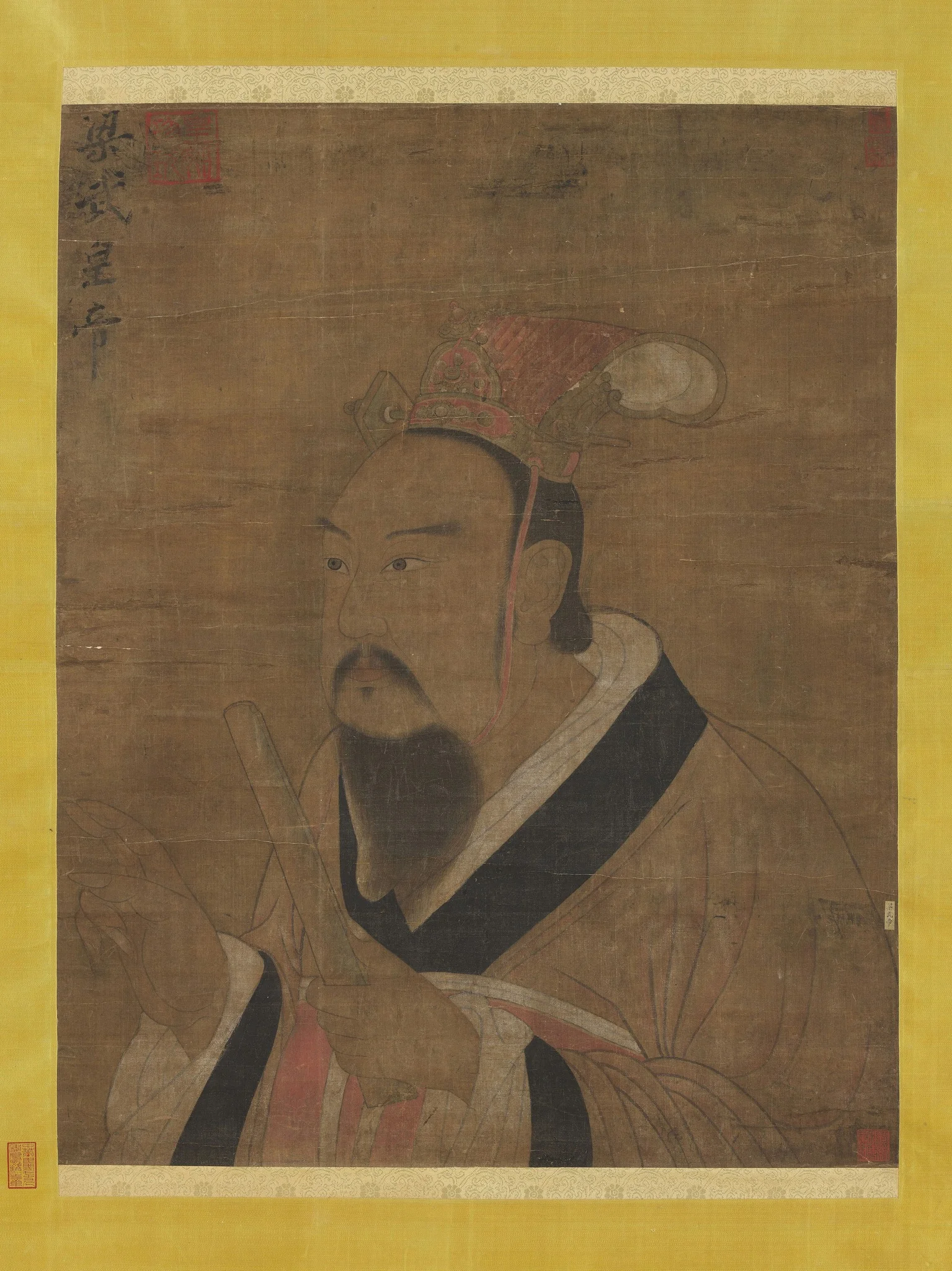 梁武帝半身像, by Unknown, unspecified
