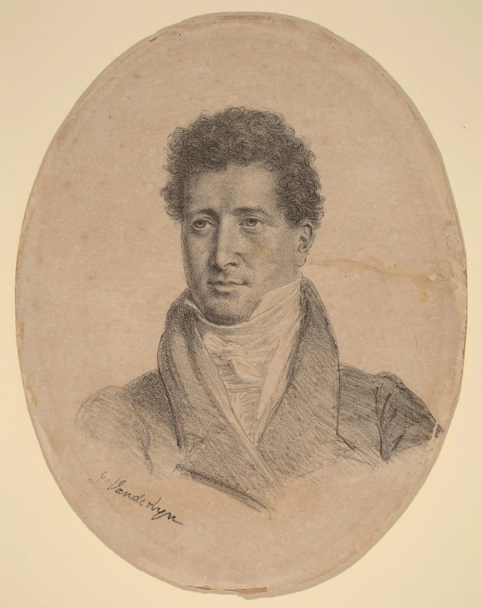 Self-Portrait, by John Vanderlyn, ink, 1804
