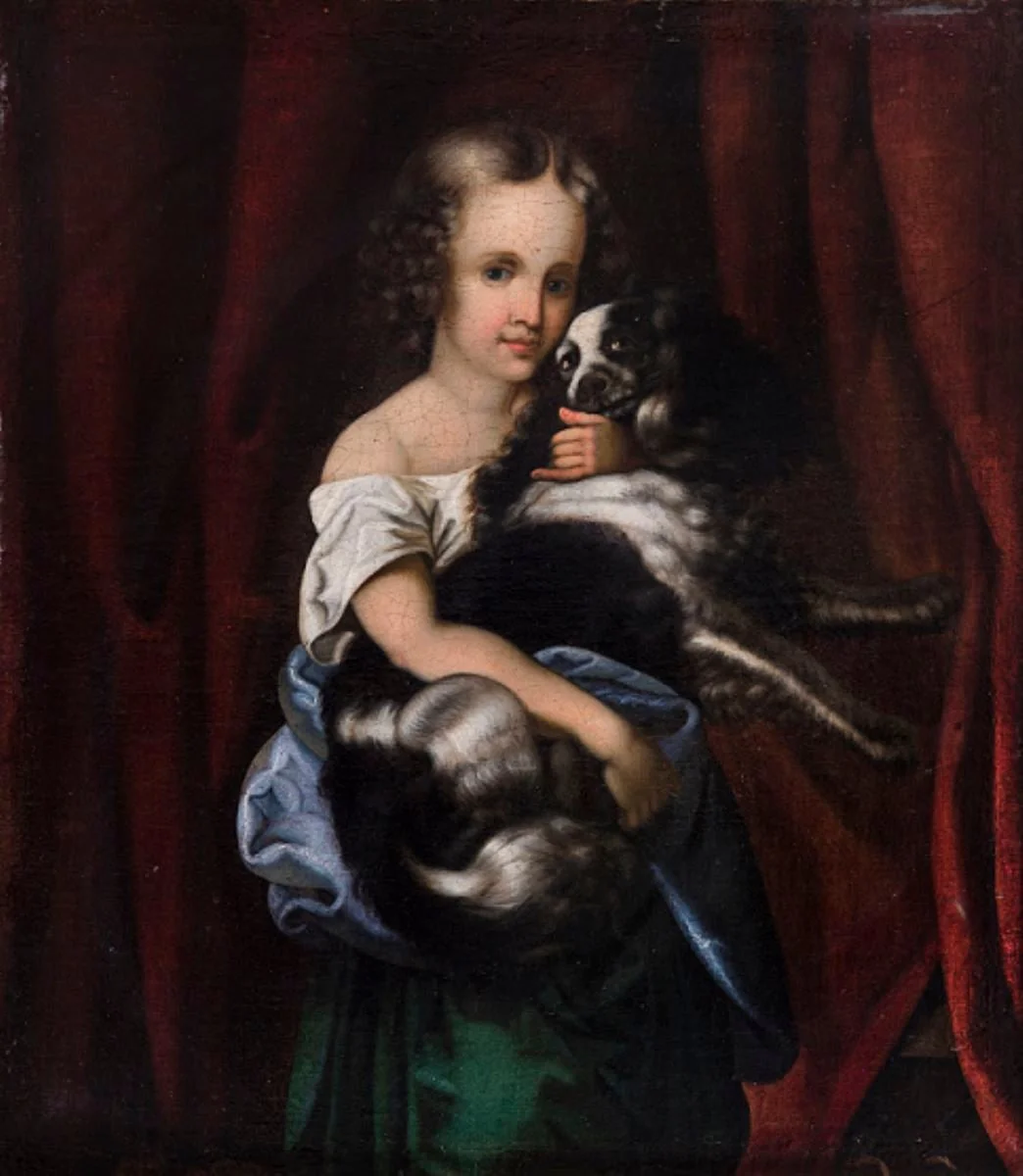 Fetița cu cățel, by Konstantin Daniel, unspecified