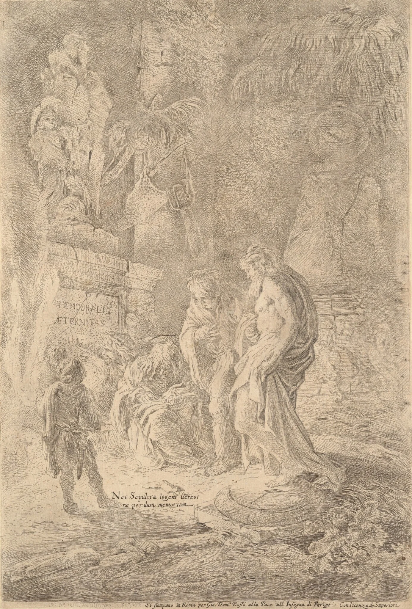 Temporalis Aeternitas, by Giovanni Benedetto Castiglione, ink, 1645