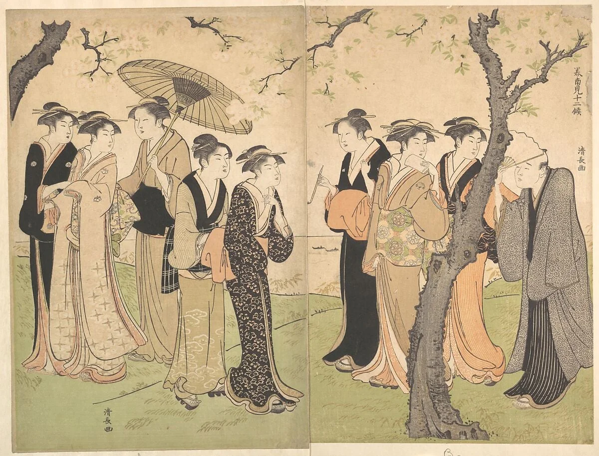 Untitled, by Torii Kiyonaga, ink, 1785