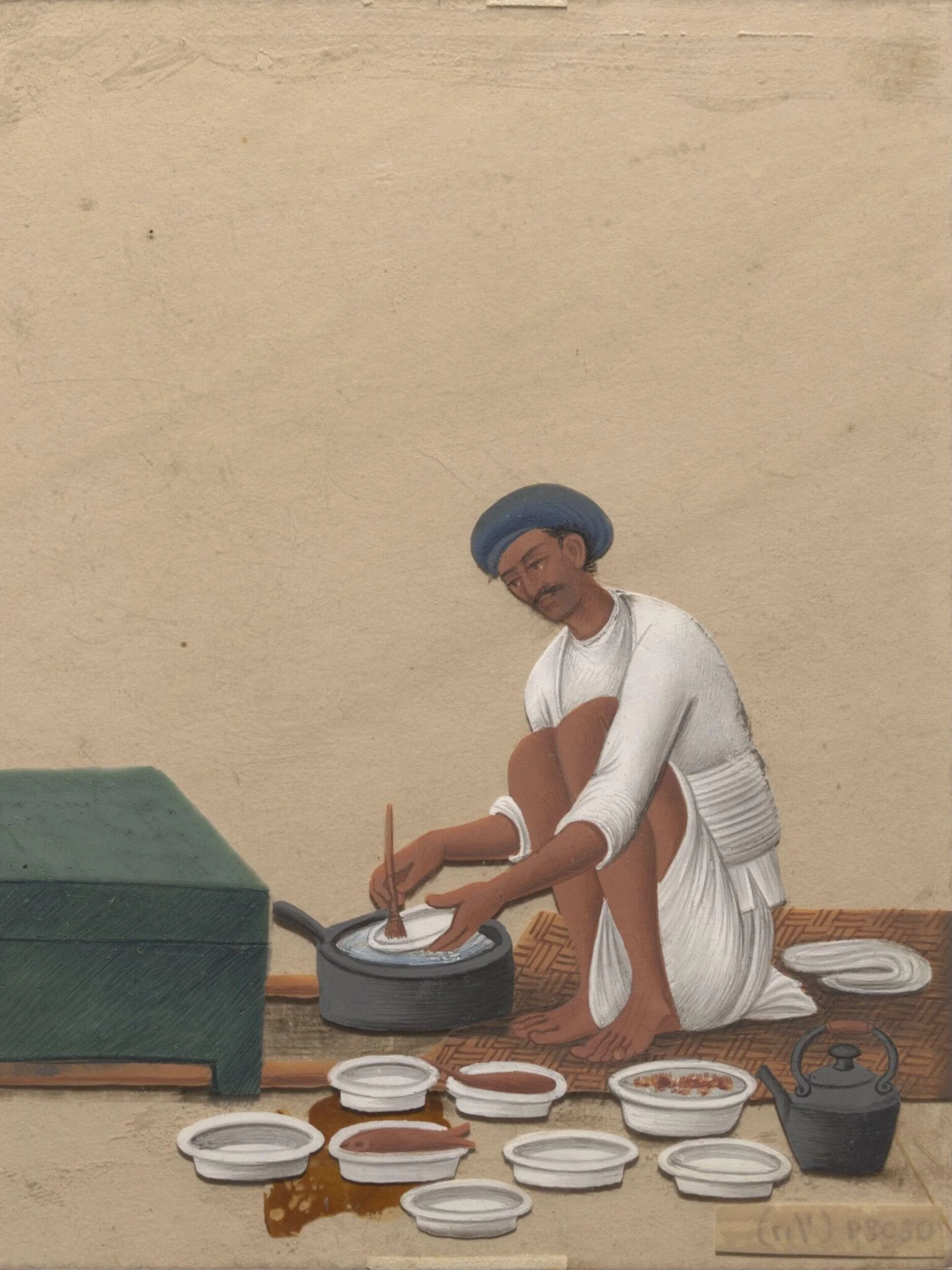 One of Seventeen paintings of domestic servants and tradesmen, by Unknown, paint, 1850