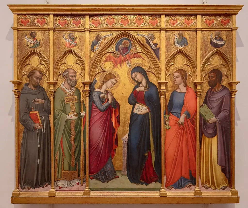 Annunciation with SS. Francis, Nicholas, Thomas, and Evangelist