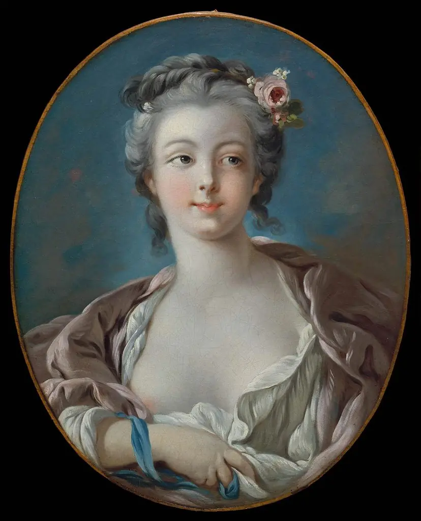Young Woman with Flowers in Her Hair