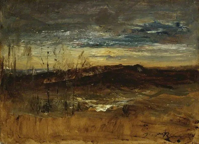 Paysage au coucher du soleil