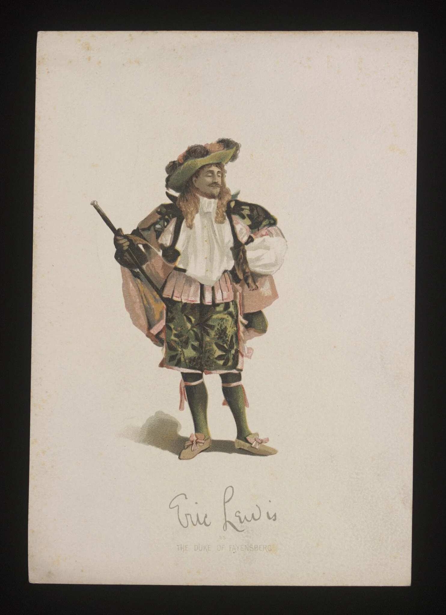Eric Lewis as the Duke of Fayensberg, by Unknown, 1850
