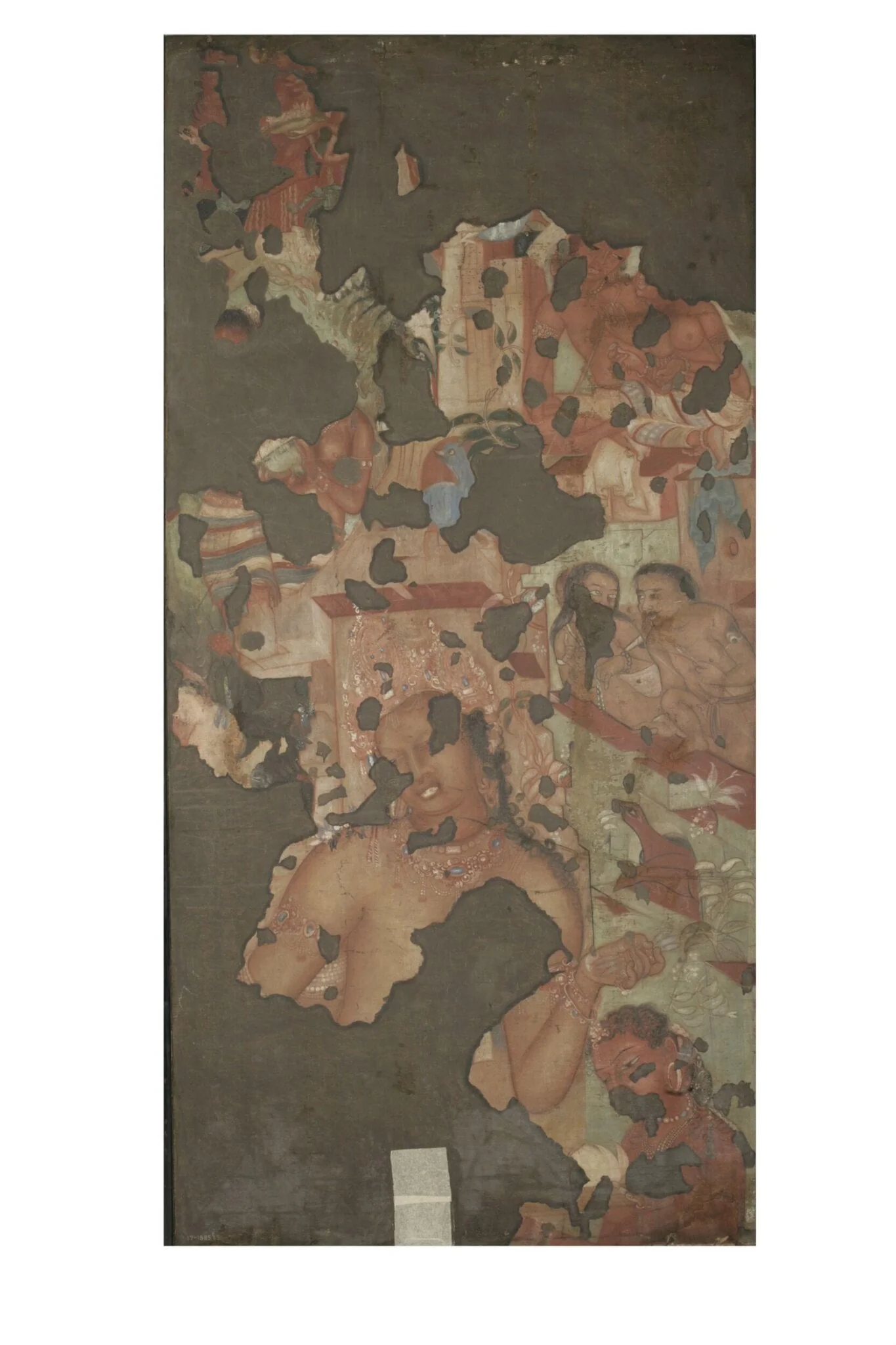 Copy of painting inside the caves of Ajanta (cave 9)