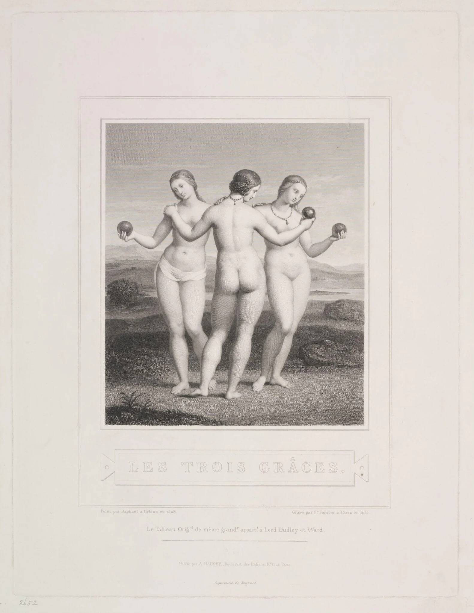 The Three Graces, by François Forster, 1850