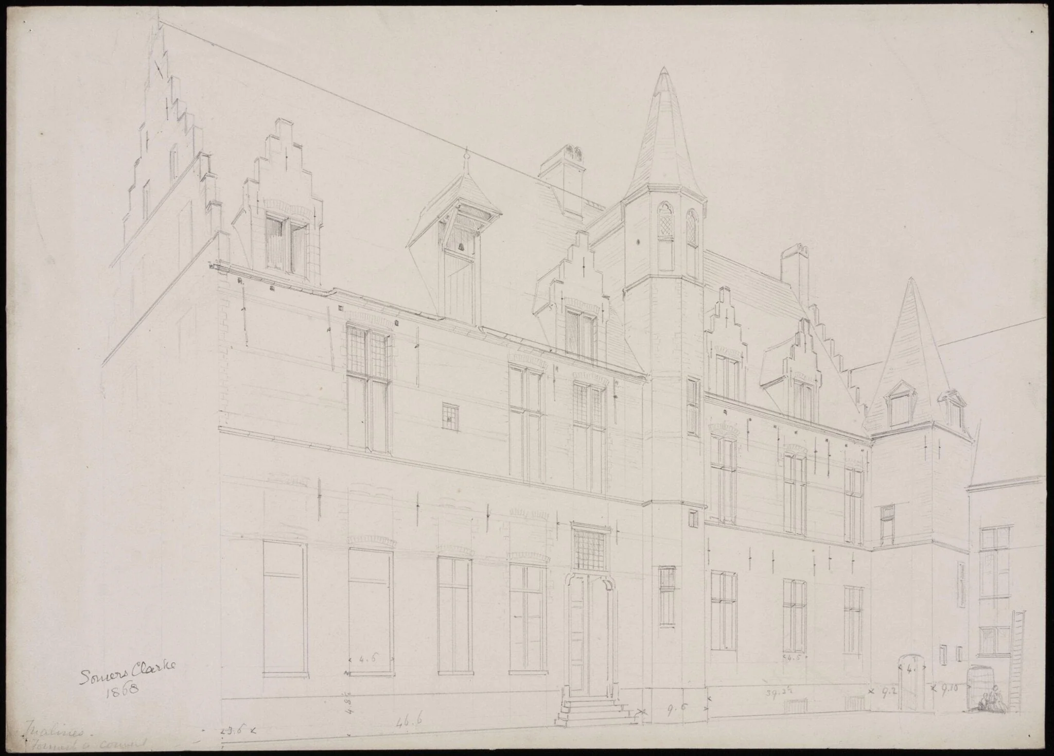 House at Mechlin, formerly a convent, by Somers Clarke, 1868