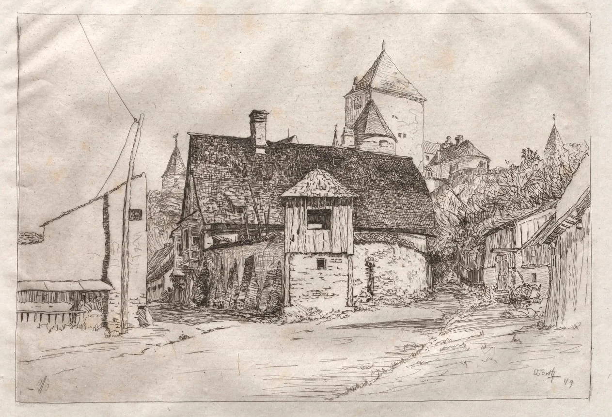 Worth:  A Lane, by Otto Henry Bacher, 1879
