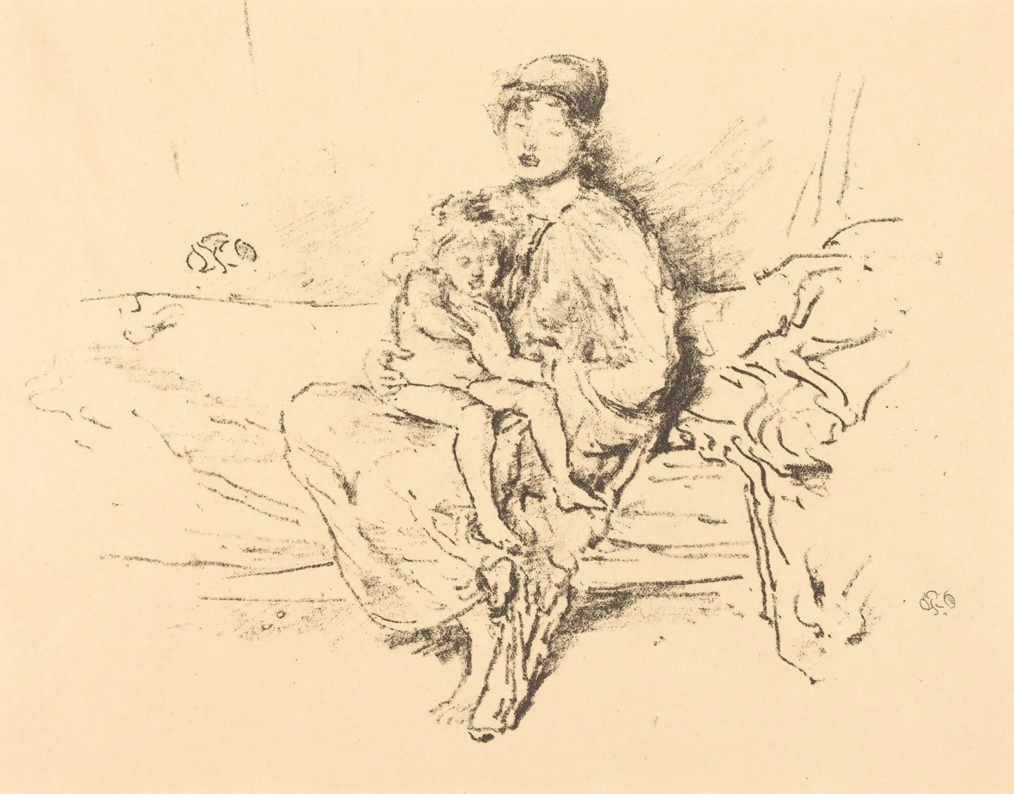 Mother and Child, No. 2, by James McNeill Whistler, ink, 1893