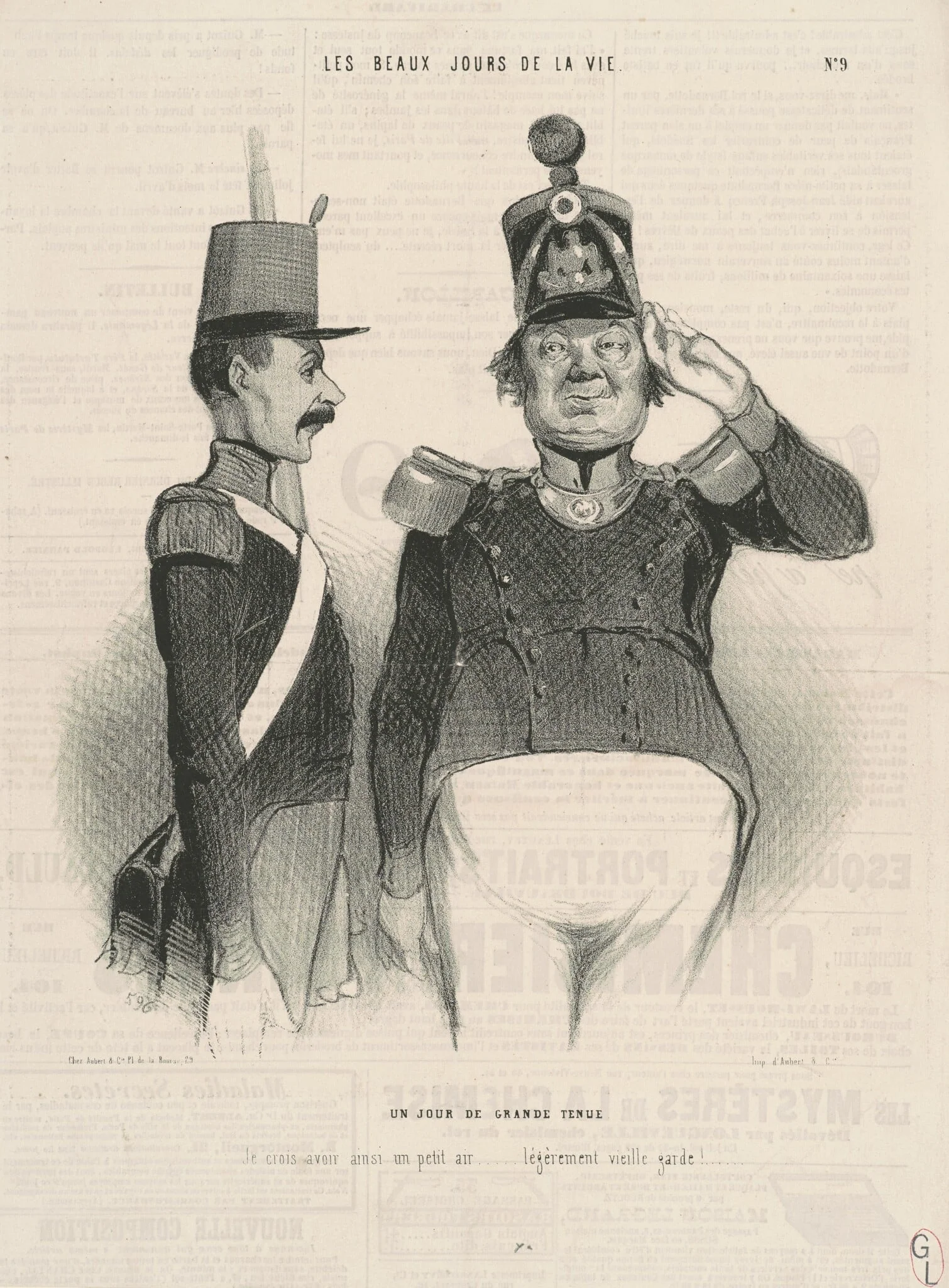Un jour de grande tenue, by Honoré Daumier, ink, 1844