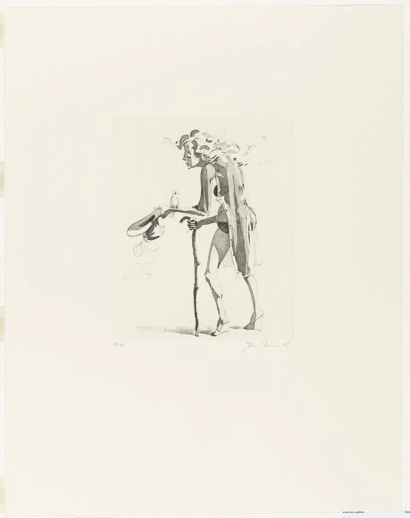 Untitled, by John Currin, ink, 2002