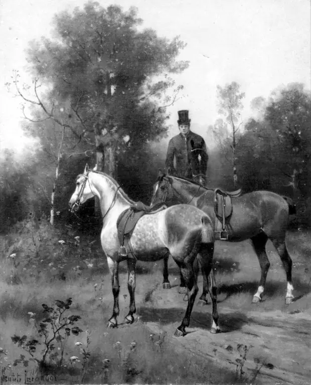 Horses and Mounted Groom