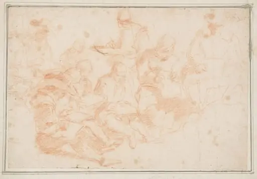 A group of artists drawing