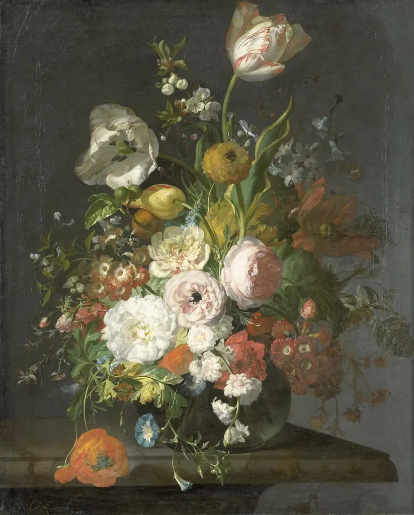 Still Life with Flowers in a Glass Vase
