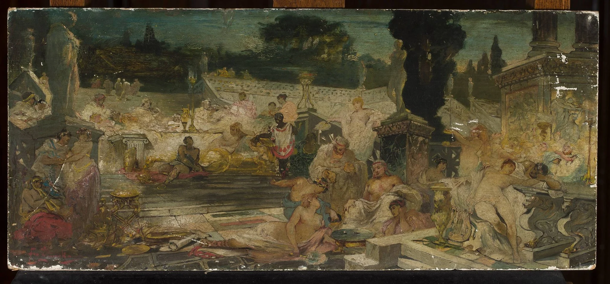 Banquet, by Franciszek Żmurko, oil, 1894