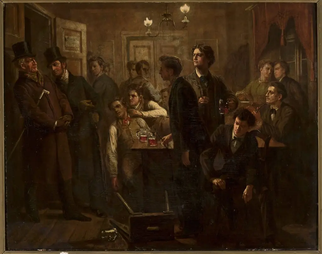Scene from a beer-house or a tavern