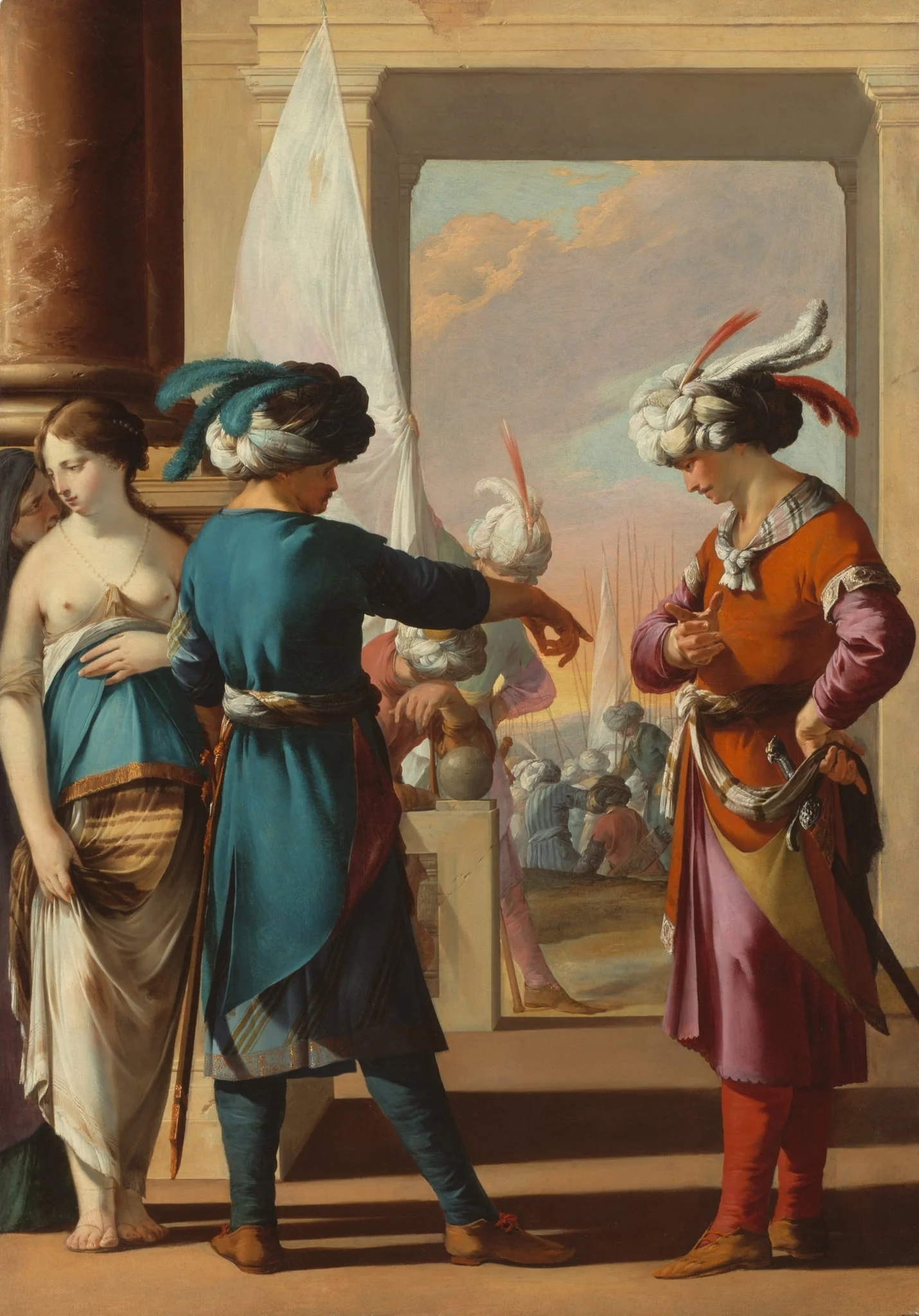 Panthea, Cyrus, and Araspas, by Laurent de La Hyre, oil, 1632