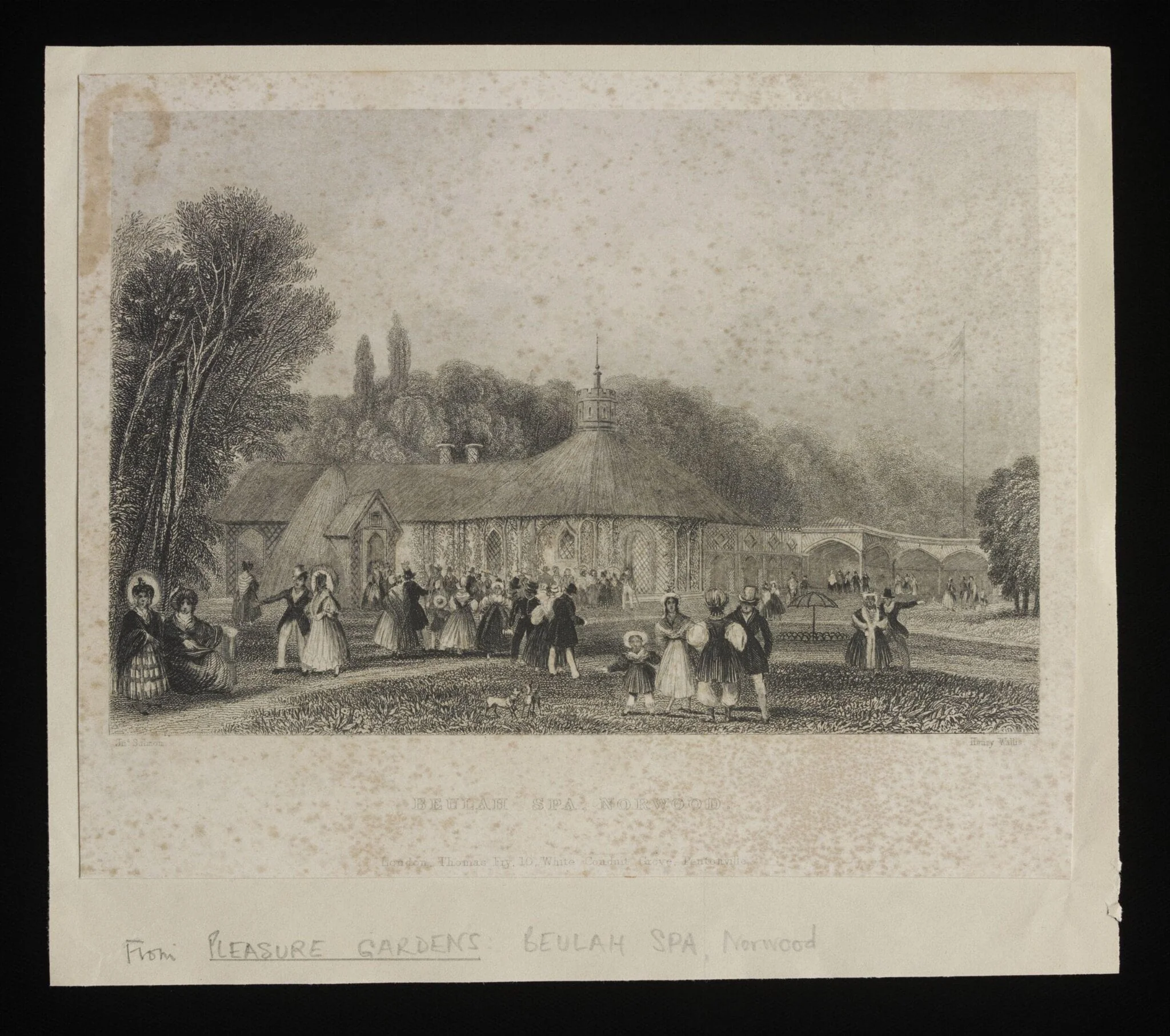 The Pleasure Gardens at Beulah Spa, by Henry Wallis, 1838