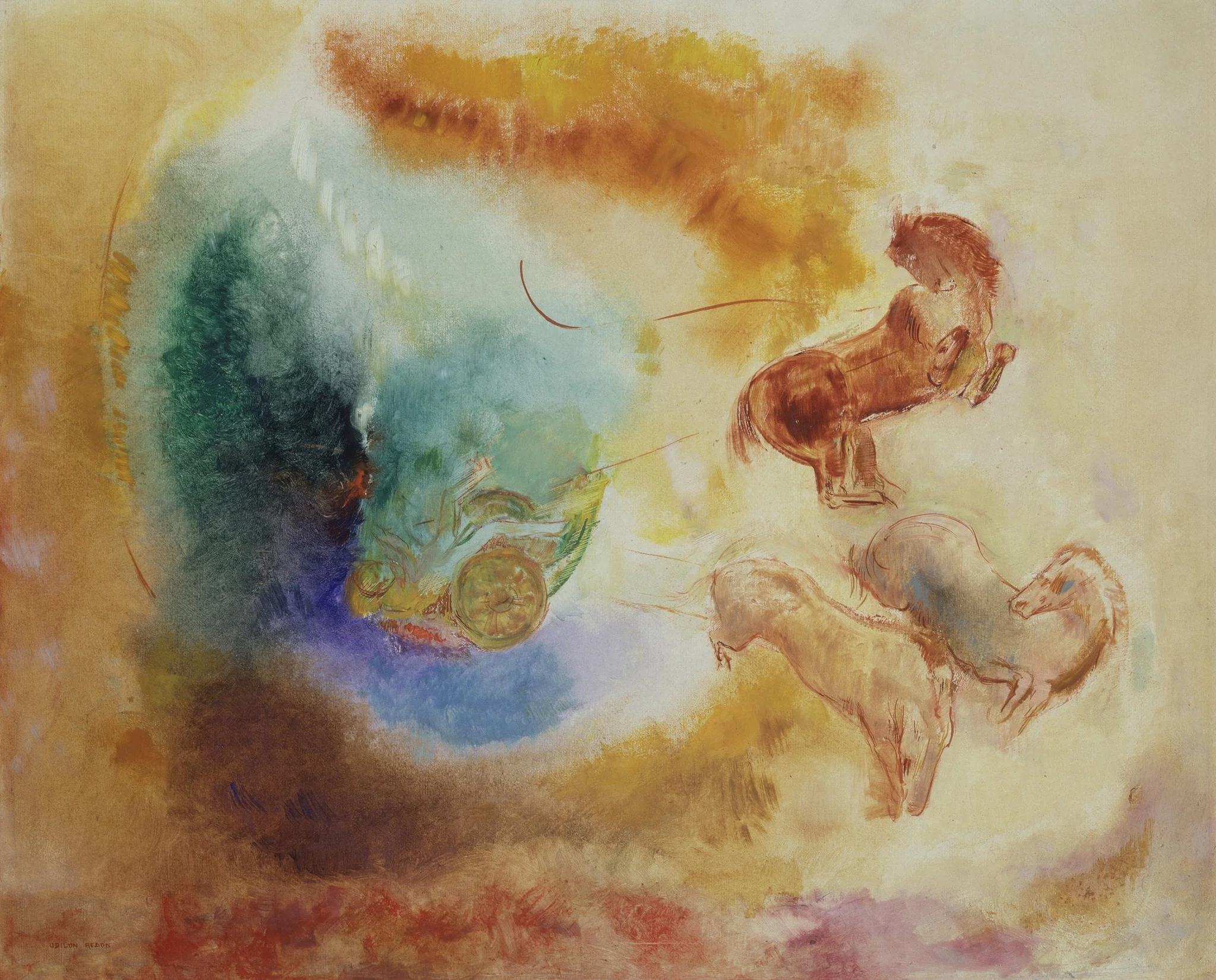 La Chute de Phaëton, by Odilon Redon, oil, 1910