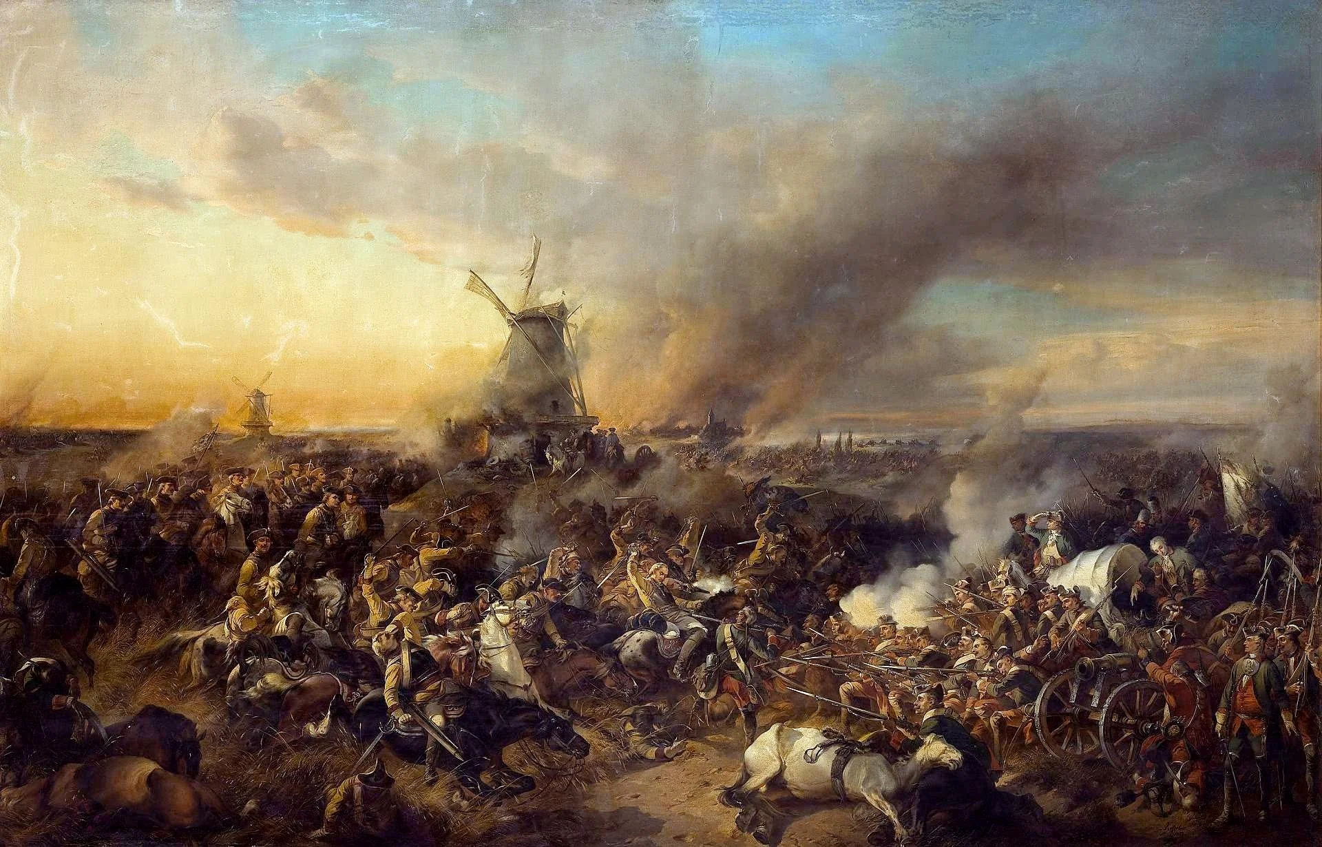 Battle of Zorndorf on 14 August 1758, by Alexander von Kotzebue, oil, 1852