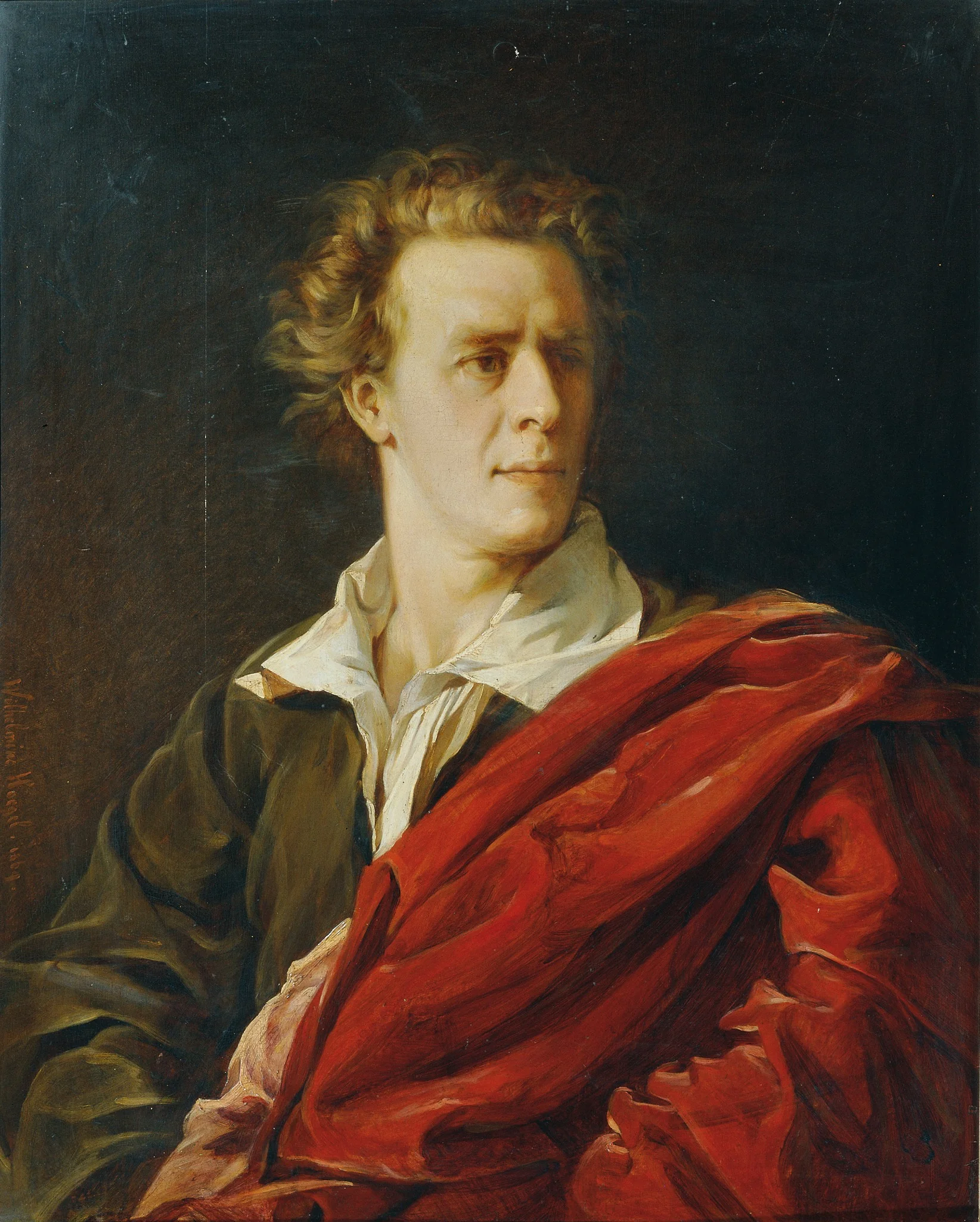Der Schauspieler Josef Lewinsky, by Wilhelmine Högel, oil, 1869