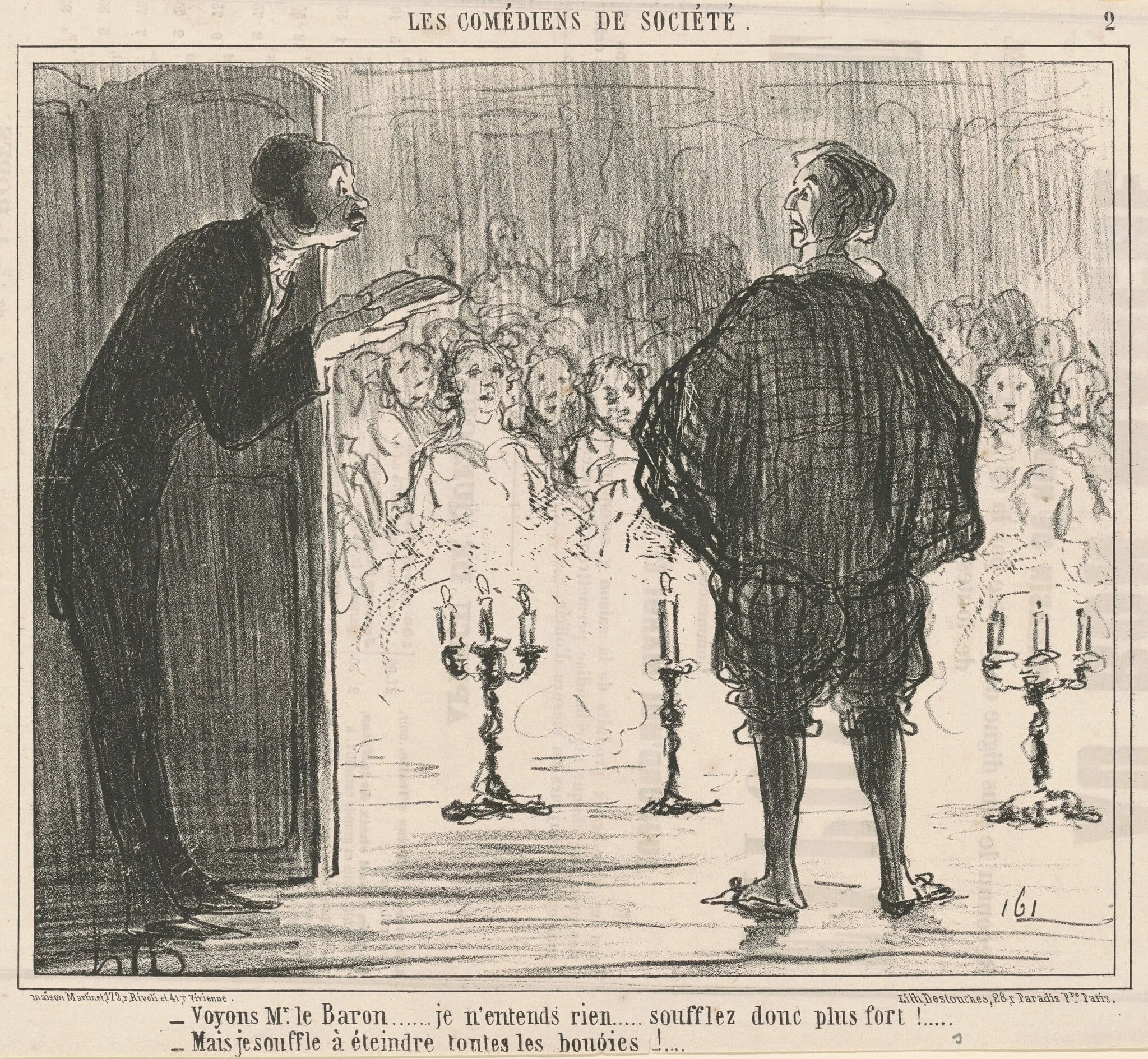 Voyons Mr. le Baron ..., by Honoré Daumier, ink, 1858