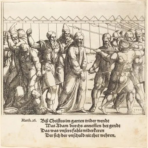 Jesus Being Led to Caiaphas