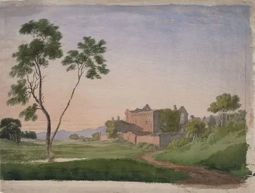 A castle in a landscape