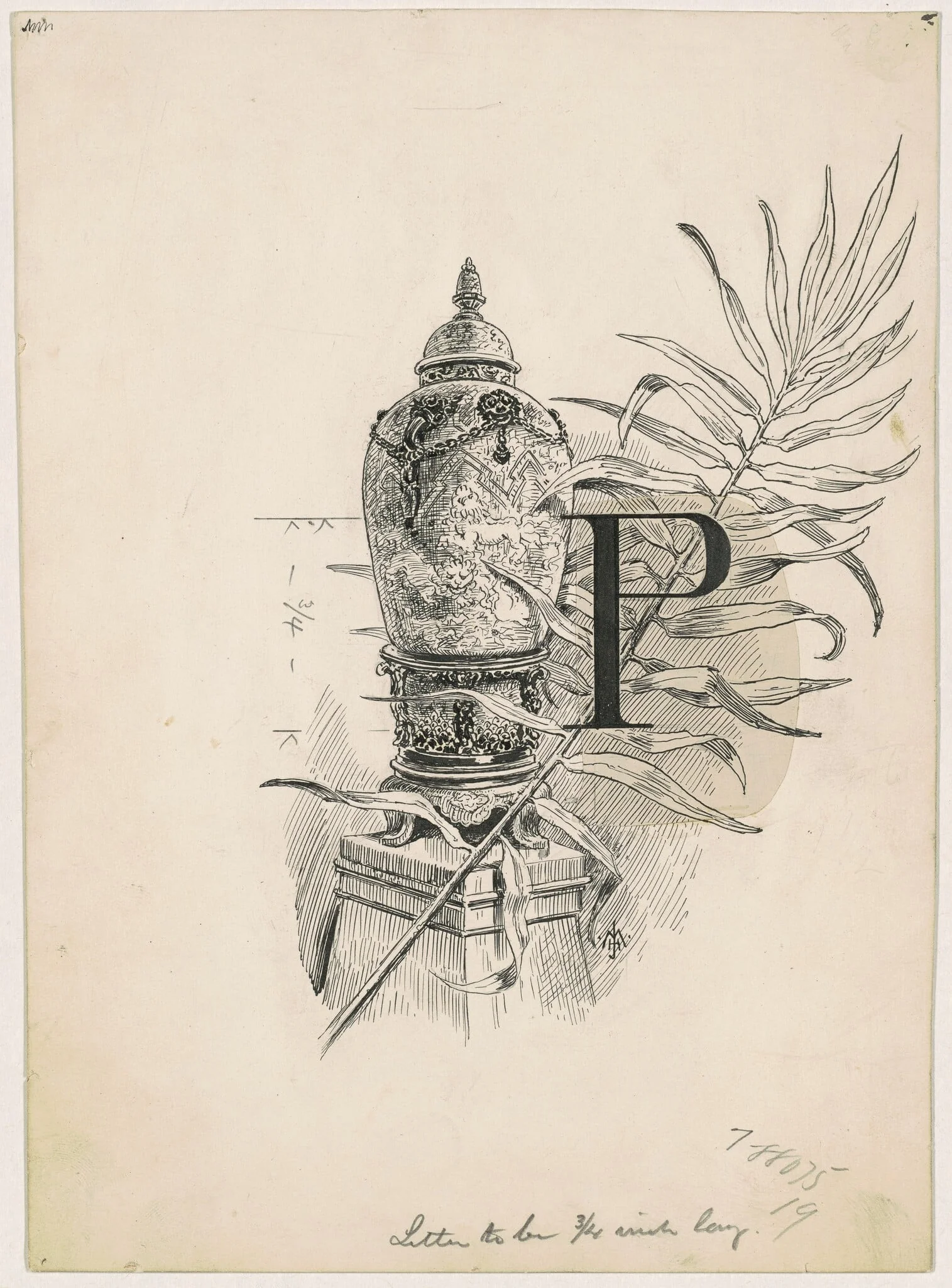 Porcelains and Glass, by James Henry Moser, ink, 1890