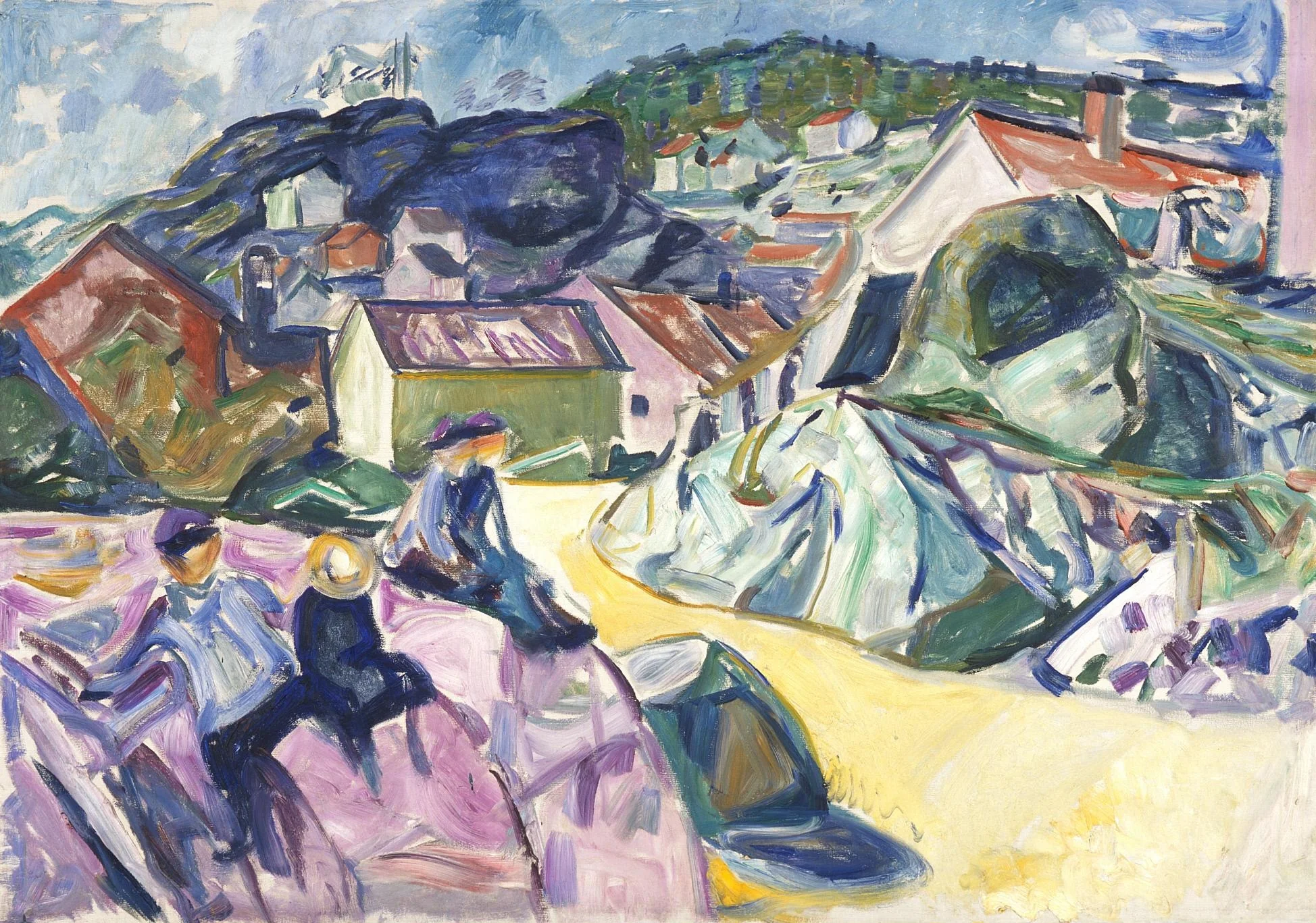 Children on the Crag, by Edvard Munch, oil, 1910