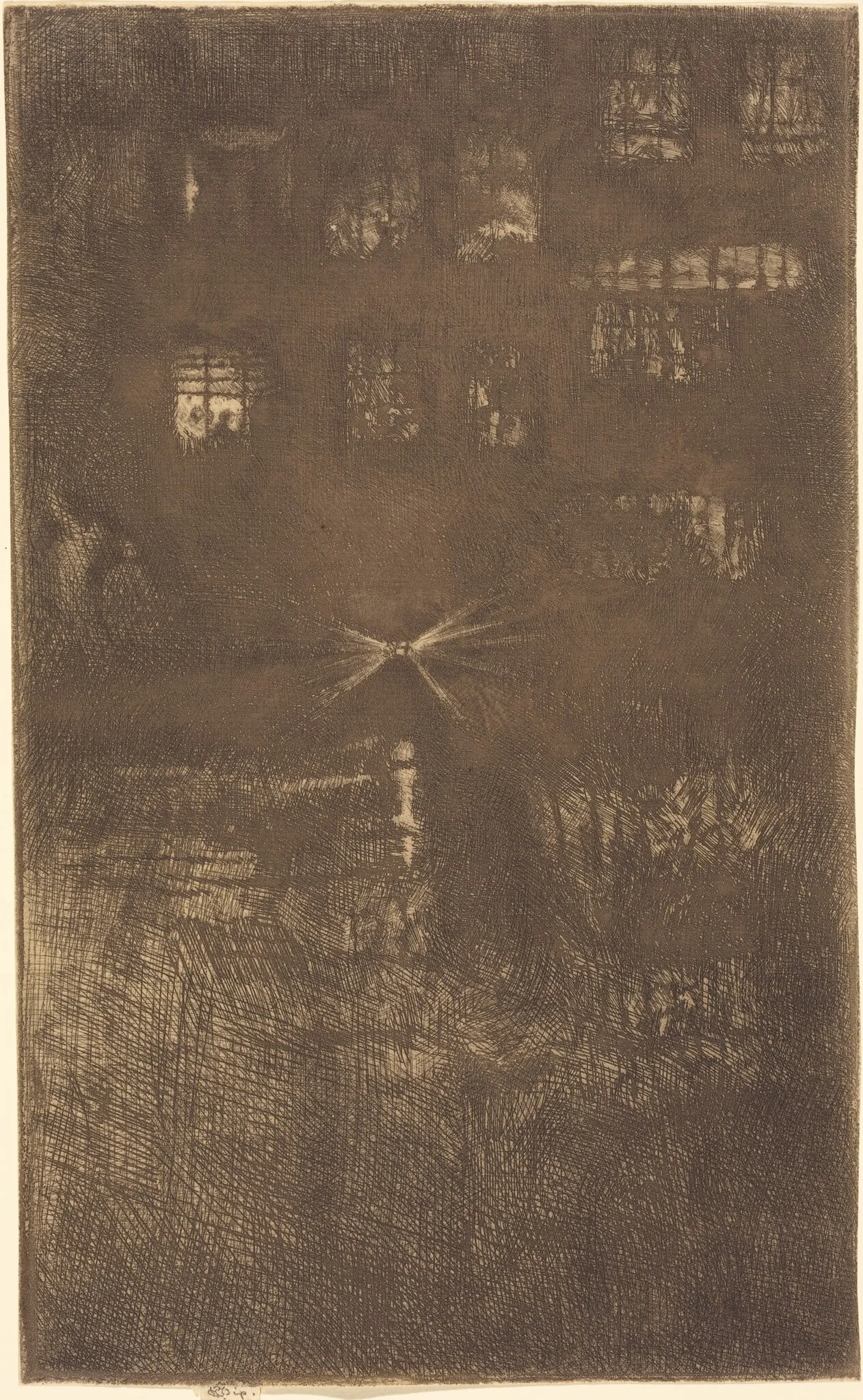 Nocturne: Dance House, by James McNeill Whistler, ink, 1889