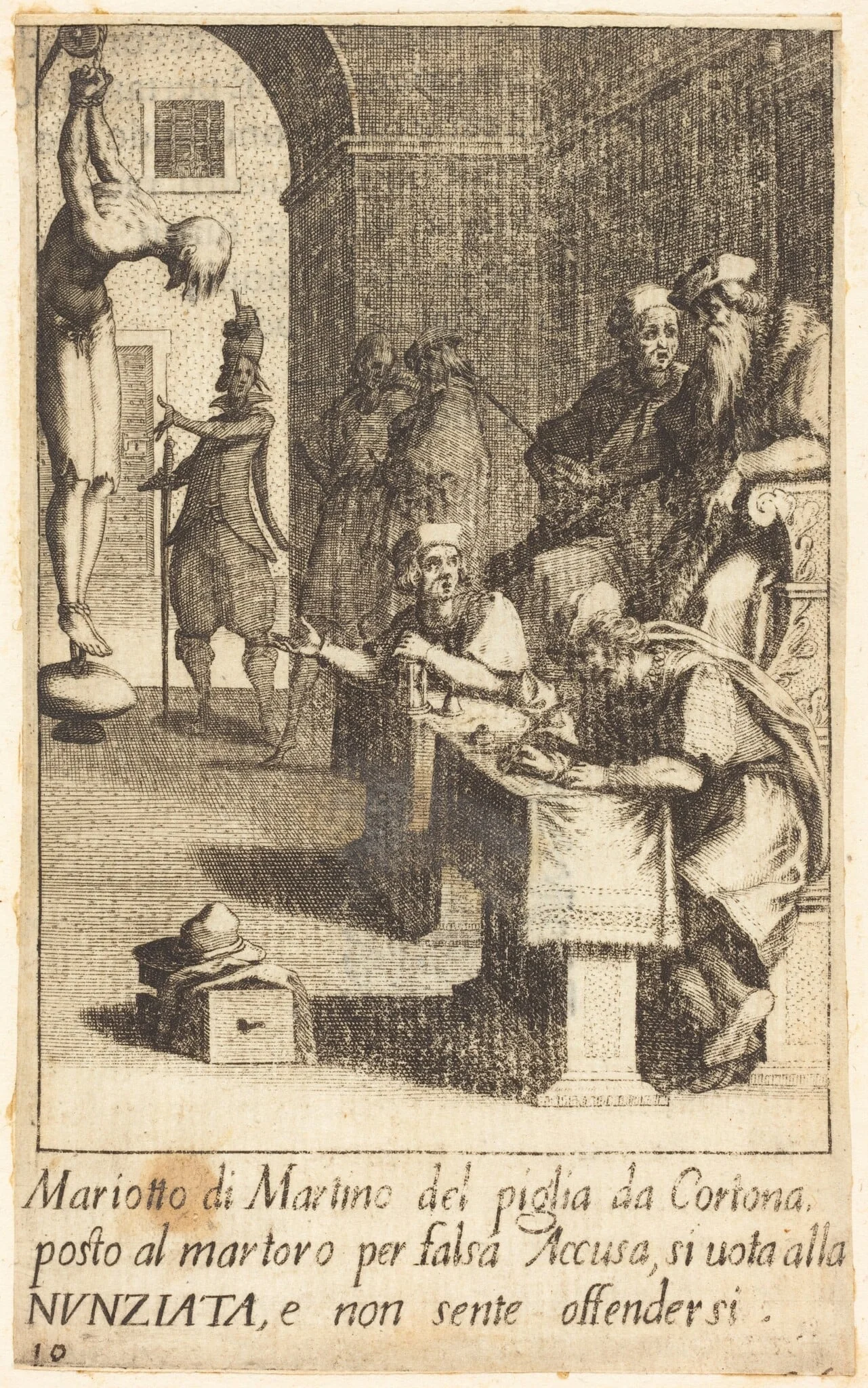 Mariotto di Martino, by Jacques Callot, ink, 1619