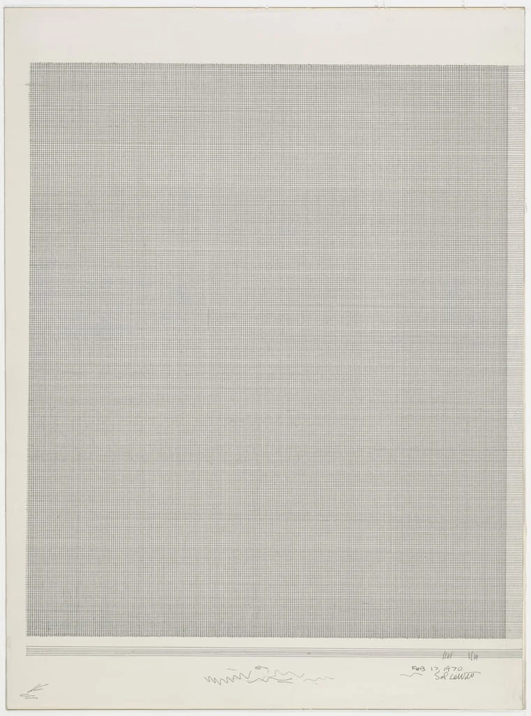 Untitled, by Sol LeWitt, graphite, 1970