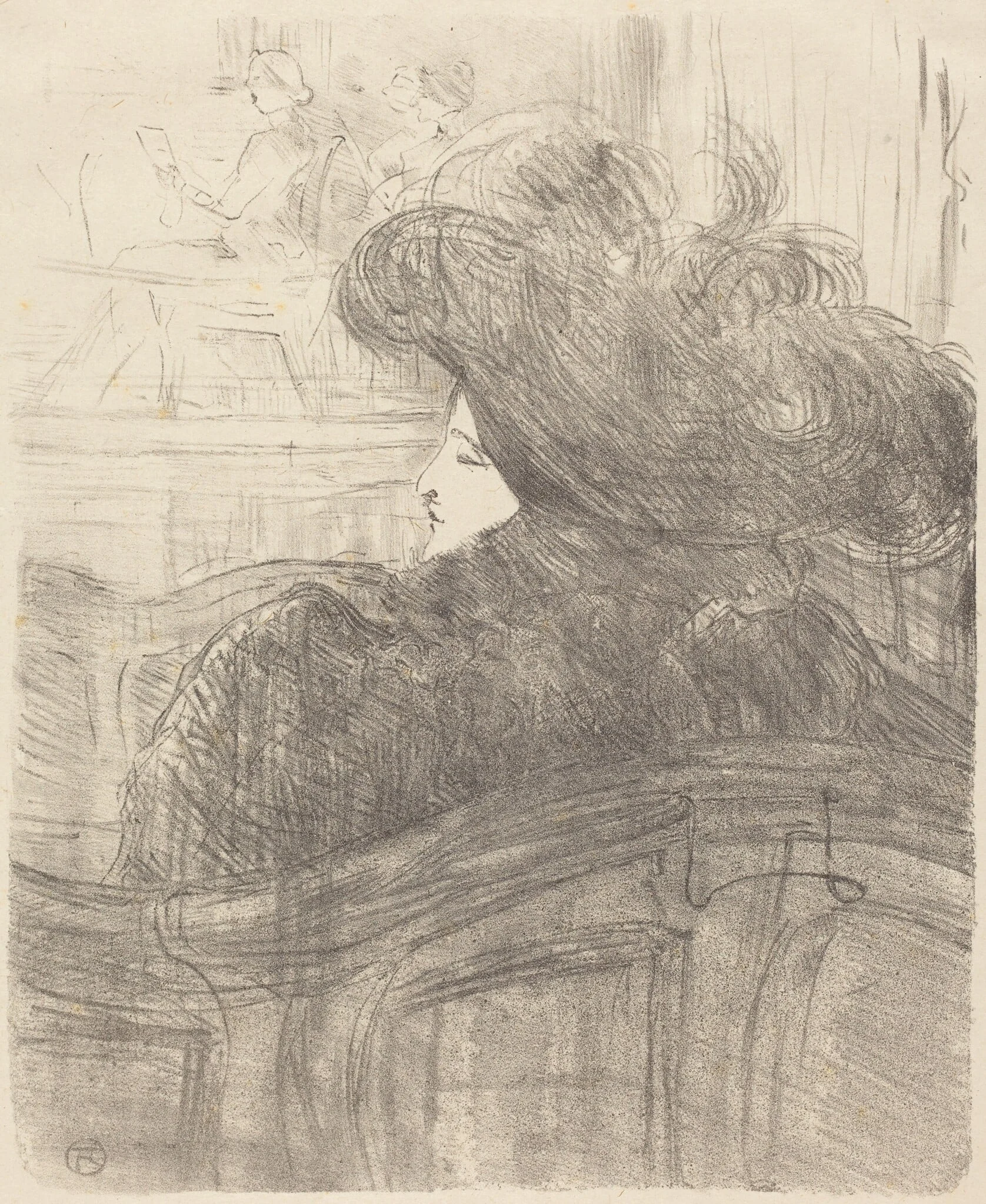Cléo de Mérode, by Henri de Toulouse-Lautrec, ink, 1896