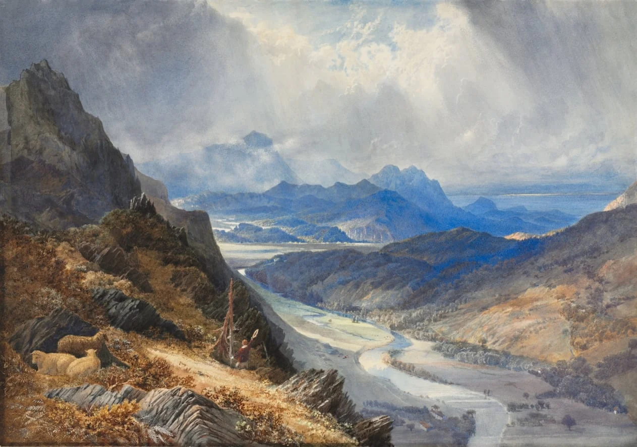 A View from Moel Cynwich: Looking Over the Vale of Afon Mawddach and Toward Cader Idris, by William Turner, 1850