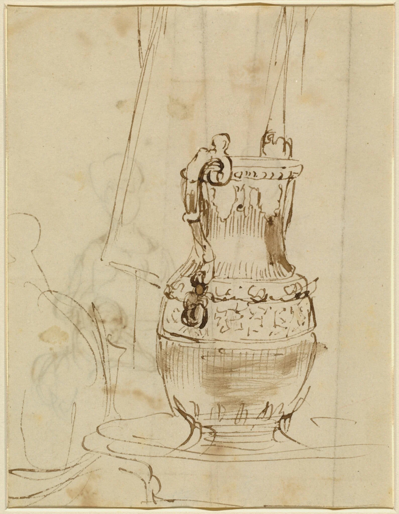 An Ornate Ewer [recto], by David, Sir Wilkie, ink, 1813