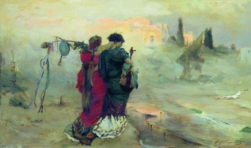 Itinerant Musicians, by Pavel Svedomsky, unspecified, 1850
