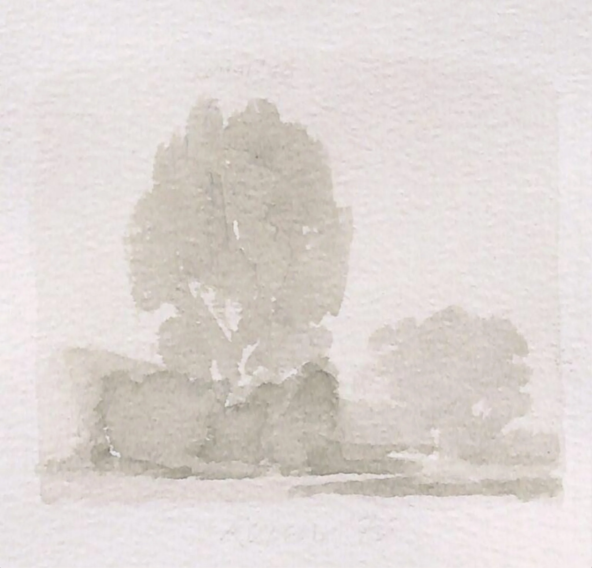 Lawford Hall Park Scene, by Jim Rosen, watercolor, 1976