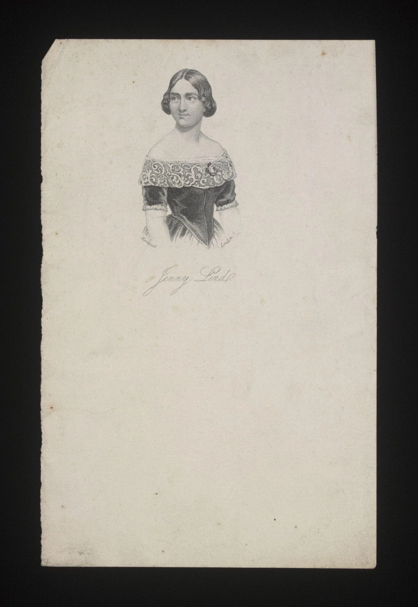 Jenny Lind, by W Harwood, 1850