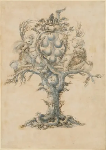 A Wine Decanter with Lions and Putti