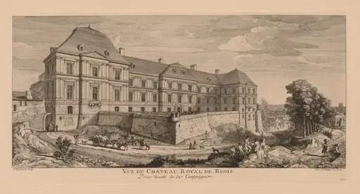 Vue du Château royal de Blois, prise du côté de la campagne