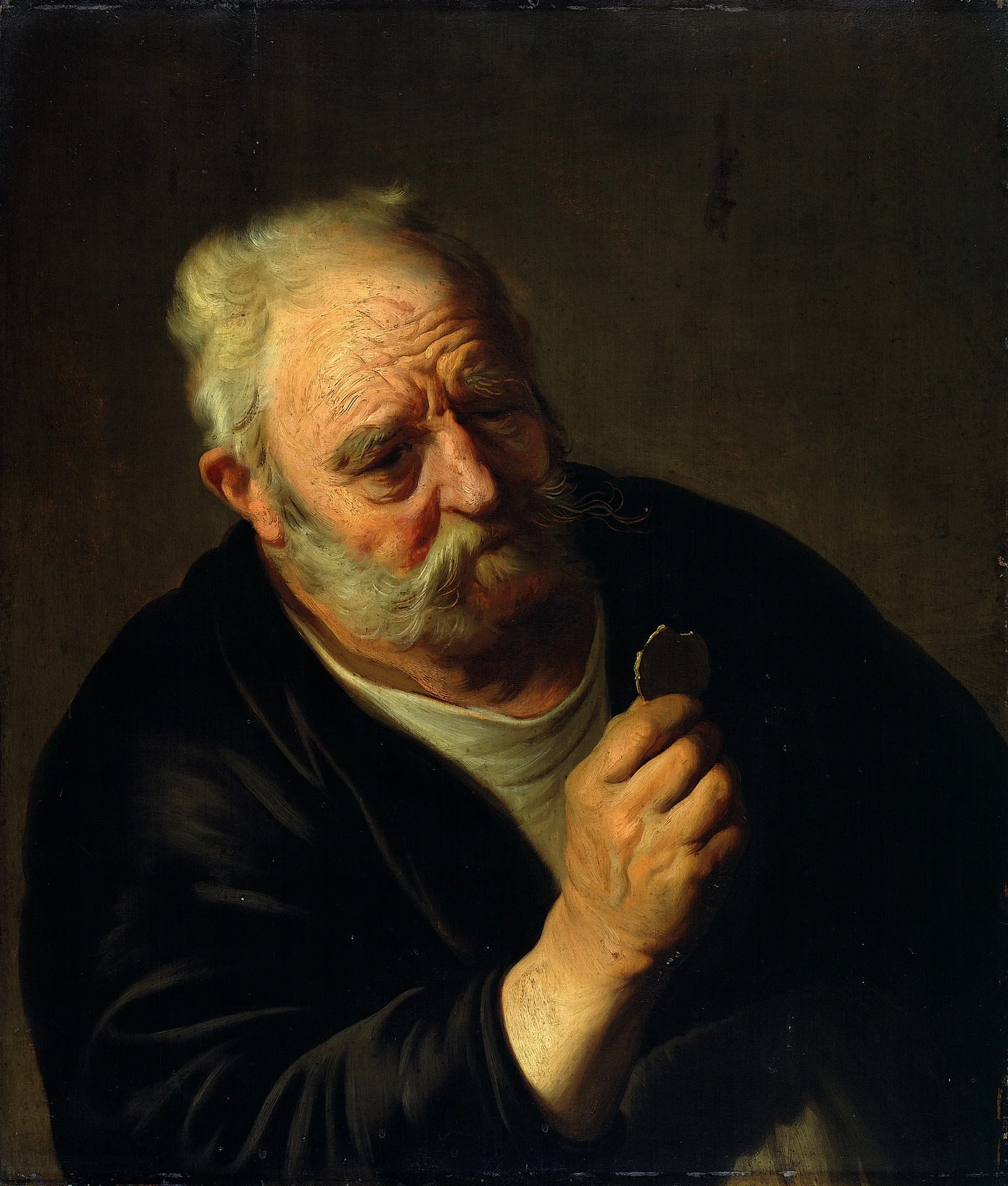 Old Man with a Mirror Shard